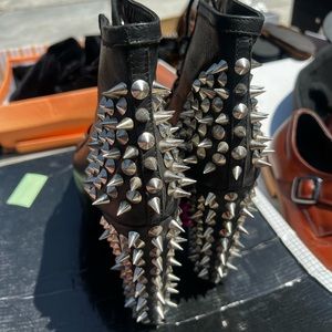 Spiky Jeffrey Campbell booties for sale l